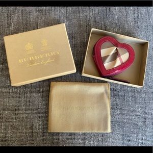BURBERRY Heart Shaped Zip Around Coin purse